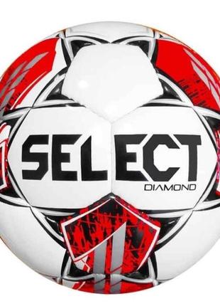 М'яч футбольний select diamond v23 біло-червоний уні 5
