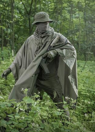 Качественный тактический дождевик - пончо. военный плащ – накидка от дождя gw3 фото
