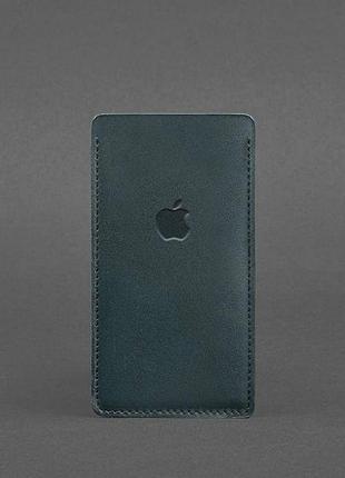 Шкіряний чохол для iphone 13 зелений краст 3