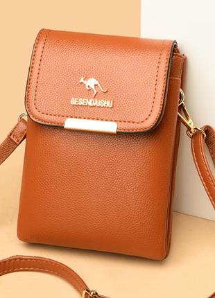 Женская стильная сумка клатч кенгуру, модная маленькая женская сумочка кошелек5 фото