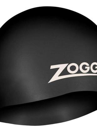 Шапочка для плавання zoggs easy-fit silicone cap чорна1 фото