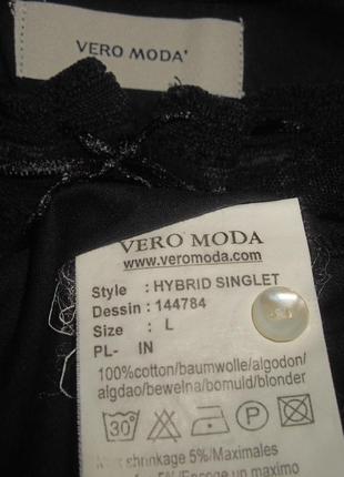 Майка с гипюровой встывкой, на пуговичках  l  -  vero moda5 фото