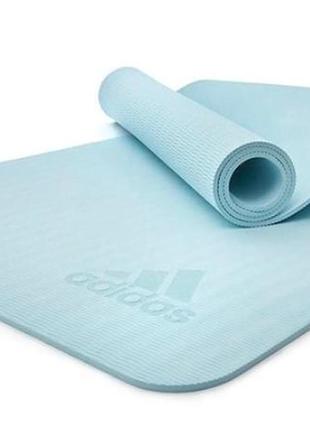 Килимок для йоги adidas premium yoga mat світло-блакитний уні 176 х 61 х 0,5 см