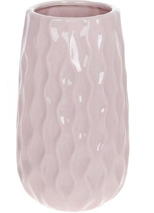 Ваза керамическая леонор 20 см светло-розовая (795-474)