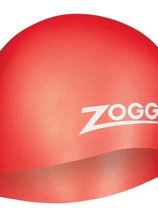 Шапочка для плавання zoggs easy-fit silicone cap червона1 фото