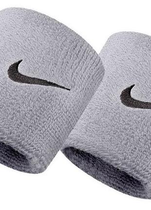 Напульсник nike swoosh wristbands 2 pk сірий уні osfm