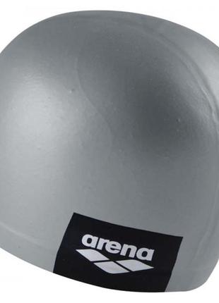 Шапка для плавання arena logo moulded cap сірий уні osfm1 фото