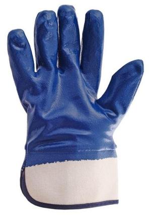 Перчатки intertool - масло-бензостойкие с твердым манжетом 10,5" 6 шт.