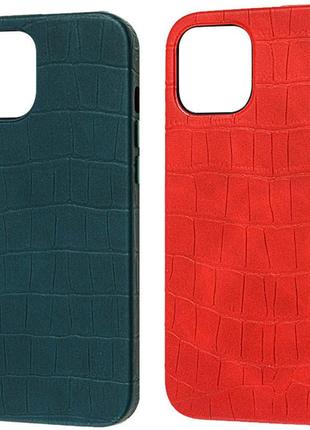 Кожаный чехол croco leather для apple iphone 13 pro (6.1")