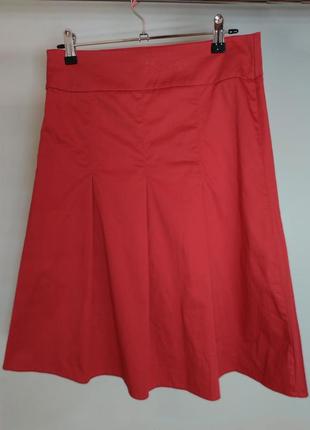 Юбка орсей orsay красная юбка спідниця юпка с крупными складками