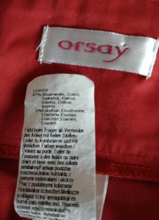 Юбка орсей orsay красная юбка спідниця юпка с крупными складками2 фото