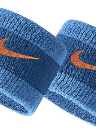 Напульсник nike swoosh wristbands 2 pk темно-синій, синій уні osfm1 фото