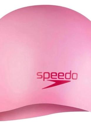 Шапка для плавання speedo plain moud silc cap ju рожевий діт osfm