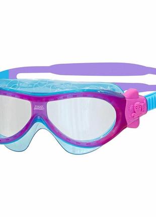 Окуляри для плавання дитячі zoggs phantom kids mask фіолетово-блакитні