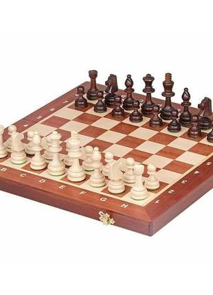 Шахи madon турнірні інтарсія №4 коричневий, бежевий уні 40,5х40,5см арт 941 фото