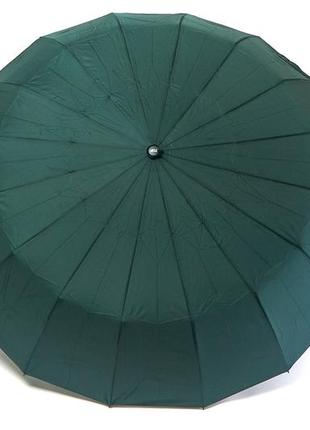 Зонт однотонный на 16 спиц зеленый1 фото