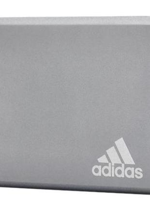 Блок для йоги adidas yoga block сірий уні 22.8x15.2x7.6 см