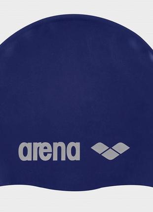 Шапка для плавання arena classic silicone синій уні osfm