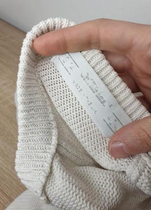 Базовый удлиненный хлопковый кремовый винтажный свитер джемпер под горло винтаж st. michael8 фото