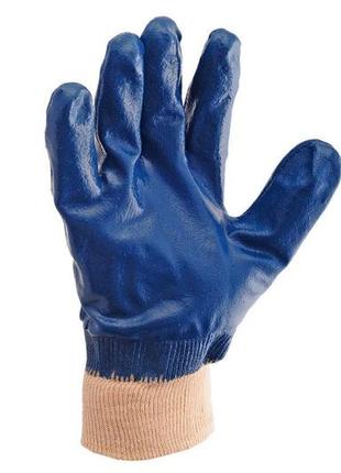 Перчатки intertool - масло-бензостойкие с мягким манжетом 10,5" 6шт 6 шт.