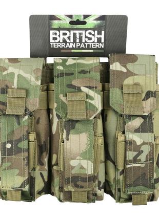 Підсумок для ак і пістолетного магазину kombat uk triple mag pouch with pistol mag