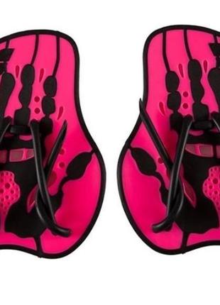 Лопатки для плавання arena vortex evolution hand paddle рожевий, чорний уні m