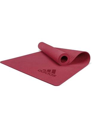 Килимок для йоги adidas premium yoga mat червоний уні 176 х 61 х 0,5 см