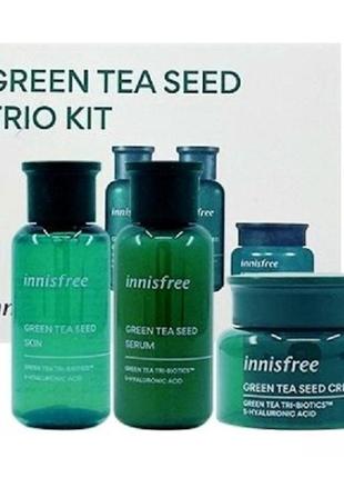 Innisfree green tea seed trio kit зволожуючий балансуючий набір зелений чай