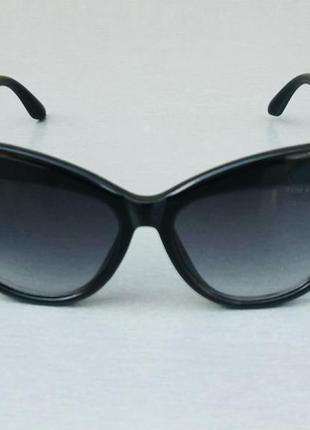 Очки в стиле tom ford  женские солнцезащитные черные с градиентом