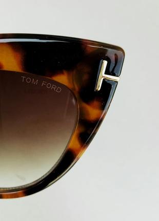 Tom ford жіночі сонцезахисні окуляри коричневі тигрові8 фото