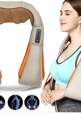 Роликовый массажер для спины и шеи massager of neck kneading1 фото