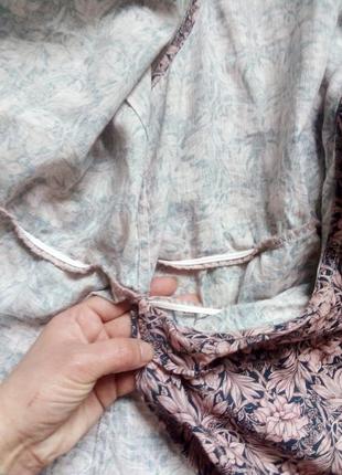 Натуральная блуза женская лен хлопок на запах3 фото