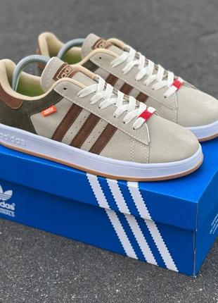 Мужские кроссовки бежевые в стиле adidas