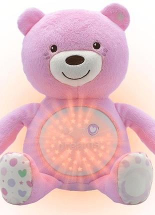 М'який плюшевий нічник "ведмедик" рожевий, chicco, 08015.101 фото