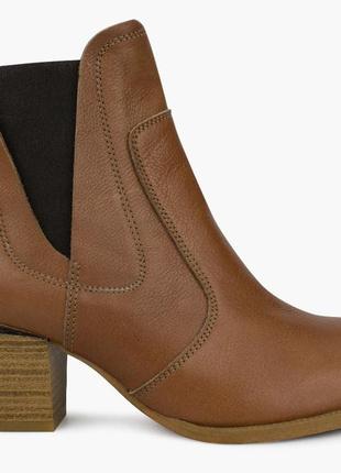 Ботильоны высокие женские демисезонные рыжие натуральная кожа украина  vm villomi - размер 39 (25,7 см)