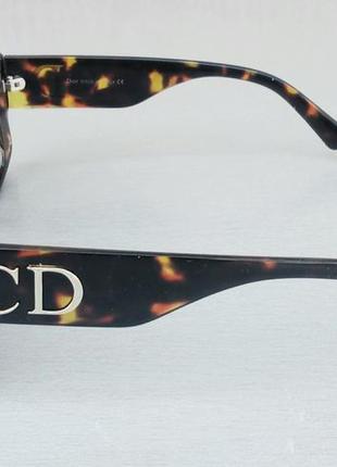Christian dior очки маска женские солнцезащитные коричневые тигровые с градиентом3 фото