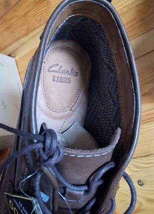 Брендовые фирменные английские кожаные ботинки clarks newkirk upablex gore-tex, оригинал, новейший в коробке.7 фото