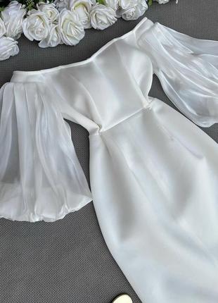 Женское элегантное платье красивое платье с коротким рукавом3 фото