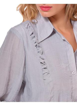 Блуза - рубашка женская серая3 фото