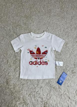 Футболка для немовлят adidas originals fm6725 - t-shirt - baby - white/multco1 фото