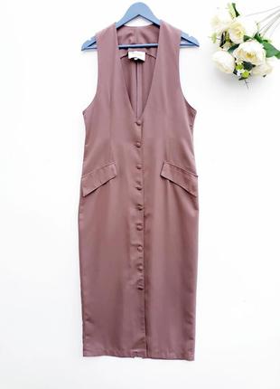 Стильное платье сарафан на пуговицах платье миди