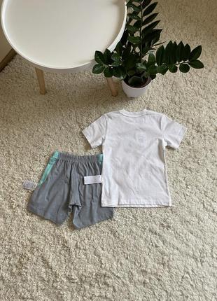 Комплект для немовлят adidas sprt collection shorts graphic tee set2 фото