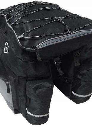 Велосипедна сумка на багажник, велоштани з дощовиком 55l carruzzo6 фото