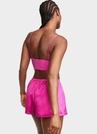 Женская атласная пижама victoria’s secret сша легкая пижама с шортами и топом4 фото