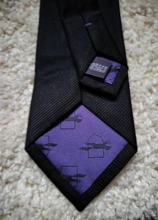 Чорна шовкова краватка4 фото
