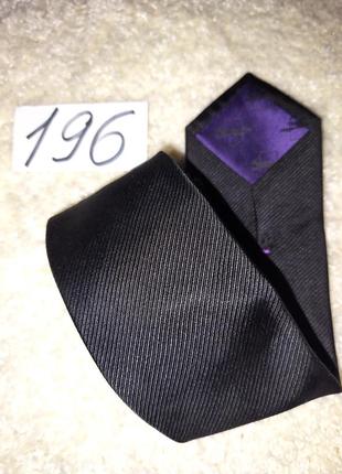 Чорна шовкова краватка3 фото