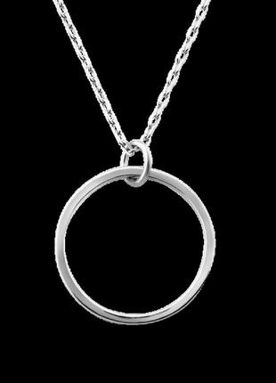 Срібне кольє геометрія на ланцюжку, проба 925