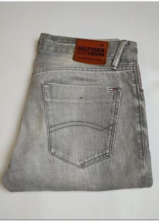 Мужские зауженные серые джинсы tommy hilfiger3 фото