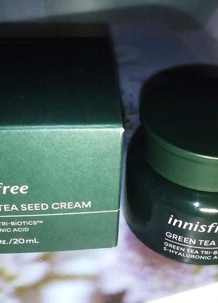 Innisfree green tea seed cream 20ml глубоко увлажняющий крем для лица2 фото