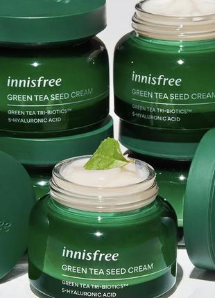 Innisfree green tea seed cream 20ml глубоко увлажняющий крем для лица4 фото